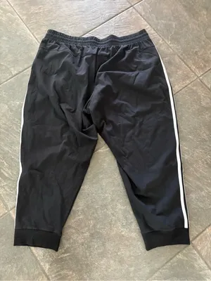 Adidas Women’s Black White Striped Joggers 3X NEW thumbnail 4