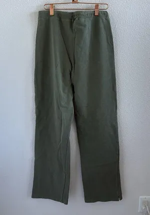 Vintage GAP Stretch Green Lounge Pants Cozy Pant Green Elastic Waist Pull On M thumbnail 2