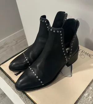Steve Madden Booties Black Leather thumbnail 1