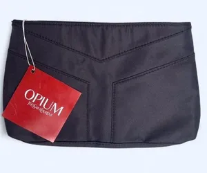 NWT Yves Saint Laurent Opium Black Clutch Pouch Cosmetics Bag Travel Minimalist thumbnail 1