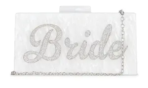 Lovers and Friends Bride Clutch Bag in Ivory Rhinestone thumbnail 1