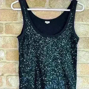 JCrew Dark Blue Sequined Cami thumbnail 1