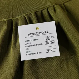 ZARA Squared Mini Babydoll Dress Puff Sleeves Solid Olive Green Knit Small thumbnail 15
