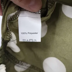 SHEIN Olive Green Polka Dot Ruffle Strap Peplum Top Back Tie Large L 8/10 thumbnail 4