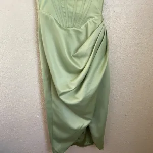 HOUSE OF CB FAYE PISTACHIO SATIN CORSET MIDI DRESS NWOT size‎ XS thumbnail 10