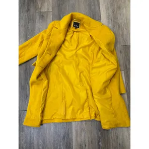 Sam Edelman Wool Blend Coat Large Mustard Yellow Winter Dressy thumbnail 3