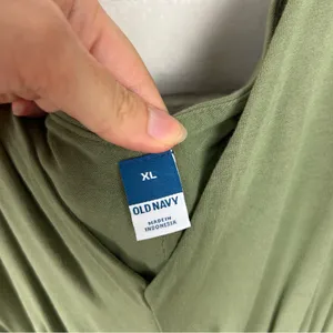 Old Navy Green Casual Stretch Wide Leg Jumpsuit Size XL thumbnail 9