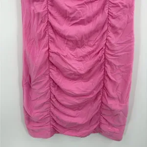 Aritzia Wilfred Pink Mini Ruched Party Rushing Lydia Barbie Dress Size Xs thumbnail 7