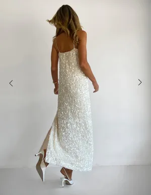 Coco and Lola Sequin Dress White Size 6 thumbnail 4