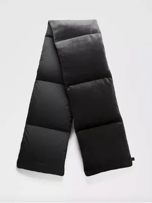 NWT Lululemon Black Velour Wunder Puff Scarf with Button Close and Pockets thumbnail 1