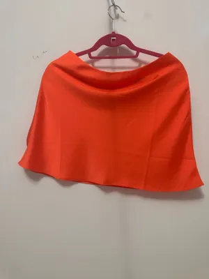 J.CREW Women’s Orange Solid A-Line Short Skirt, Size S Regular thumbnail 2