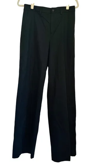 Kule Black Wide‎ Leg High Rise Lyocell Cotton Pants Pants Sz 2 Quiet Luxury New thumbnail 1
