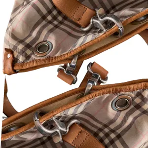 Burberry Blue Label Check Leather Trim Bucket Tote thumbnail 6