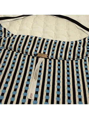 Free People Cropped V Neck Blouse Shirt Printed Floral & Stripes Boho Sz L Large thumbnail 7