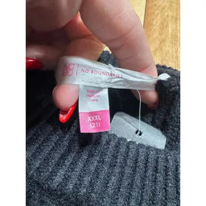 NO BOUNDARIES Womens Black‎ Ribbed Knit Crew Neck Sweater XXXL thumbnail 2