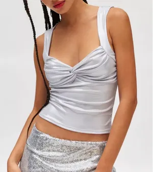 Urban Outfitters Silver Top thumbnail 1