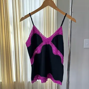Vintage 90s Mary Green Lace Cami Large Tank Top Y2K Fairy Glam Whimsigoth Pink thumbnail 11