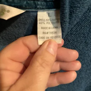 Orvis Women's Green Mock Neck‎ Pullover Cotton Blend Sweater Size Large Pockets thumbnail 4