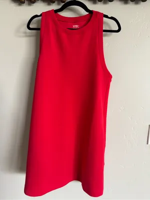 Abercrombie & Fitch YPB Neoknit unlined mini dress red size large thumbnail 2