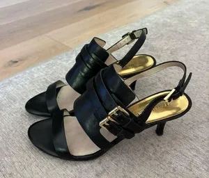 Michael Kors Black Kitten Heel Sandal thumbnail 1
