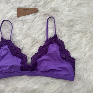 Skims Fits Everybody Lace Triangle Bralette Ultra Violet Multi Size XL thumbnail 3