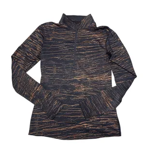 Nike Pro HyperWarm Victory Half Zip Large Copper Dark Charcoal Long Sleeve Run thumbnail 3