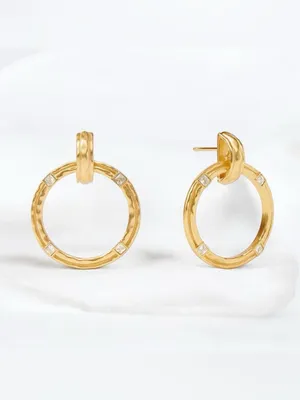 Julie Vos Astor Doorknocker Earring Gold thumbnail 3