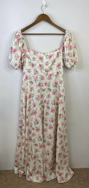 Floral Puff Sleeve Maxi Dress thumbnail 7