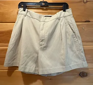 Madewell Classic Pleated Linen Blend High-Rise size 8 Shorts - NWT thumbnail 1
