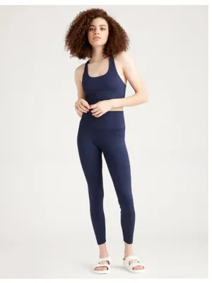 Quince Ultra-Soft Navy Blue Performance Legging size XS thumbnail 2