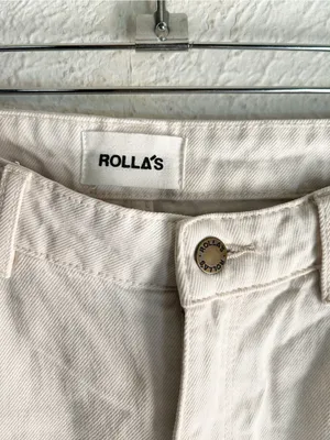 Rolla’s Eastcoast Crop Flare High Rise Salt Wash Sz 27 Off White thumbnail 5