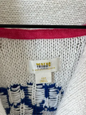 Anthropologie Maeve Lobster Cardigan Sweater in White thumbnail 6