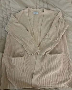 Old Navy Women’s Light Beige Ribbed Cardigan thumbnail 1