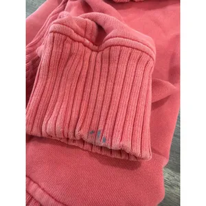 Aerie Mind In The Mtns Graphic Sweatshirt Coral Red Ribbed Oversized Medium thumbnail 9