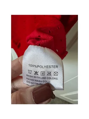 Red Eyelet Tank Top M Size M thumbnail 5