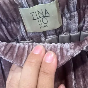 Tina Jo Anthropologie Pink Velour Straight Leg Pants Small #778 thumbnail 5