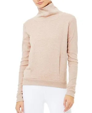 Alo Yoga Clarity Long Sleeve sweater knit top turtleneck pink classic fall S $98 thumbnail 1