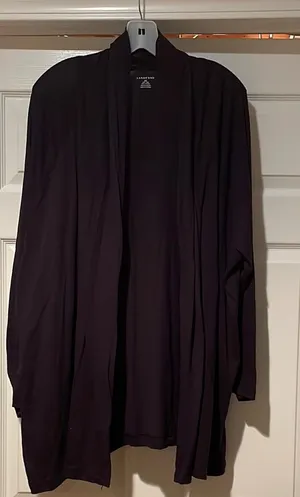 Black Open Front Cardigan by Land’s End thumbnail 1