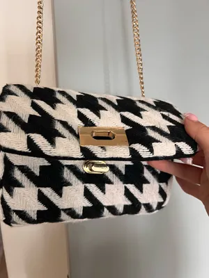 H&M Houndstooth Flap Woven Front Small Crossbody Bag thumbnail 7