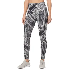 Lululemon Wunder Under Heat Wave White Black Mid Rise Athletic Leggings size S thumbnail 2