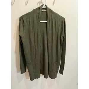 Pink Clover New Women Small Green Two Pocket Long Sleeve Open Cardigan thumbnail 2