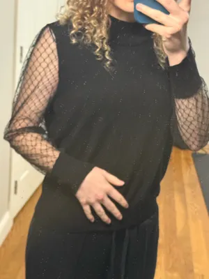 black mesh shirt Size L thumbnail 3