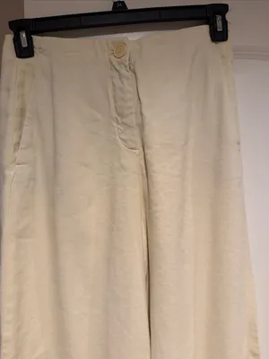 Zara Light Cream Wide-Leg High-Rise Trousers thumbnail 2