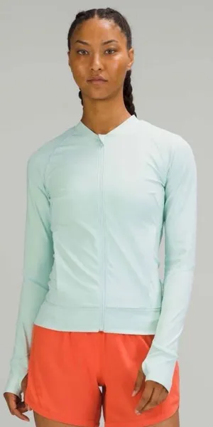 Lululemon Nulux UVP Run Jacket in Delicate Mint 8 thumbnail 1