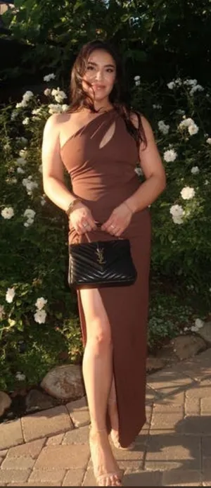 Nicholas One Shoulder Gown in Mocha Brown AU10/US6 thumbnail 1