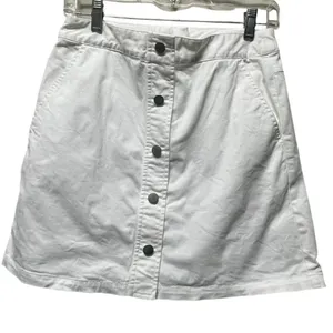 LALU size M cotton denim skirt. Short A-line thumbnail 1