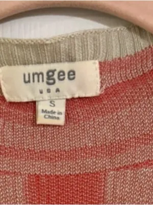 Umgee Red and Tan Fringe Open-Front Cardigan thumbnail 5