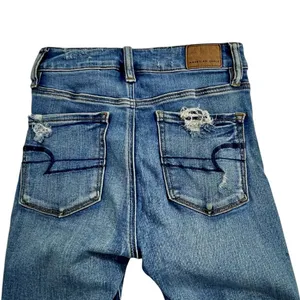 American Eagle Destroyed Ripped Hi Rise Jegging Next Level Stretch Sz 0 thumbnail 3