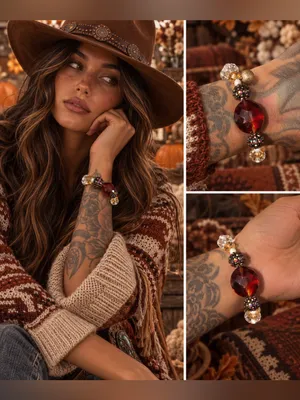 Boho Western Chic Handmade Wrap Bracelet thumbnail 2