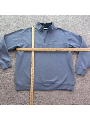 The North Face Columbia Quarter Zip Fleece Pullover Sweatshirt Blue XL Outdoor Casual thumbnail 3